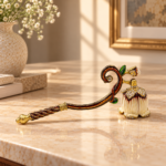 Brass Candle Snuffer with Lily Bell