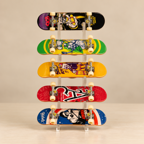 Mini Skateboard Deck Stack Display Figure