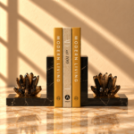 Crystal Cluster and Black Stone Bookends