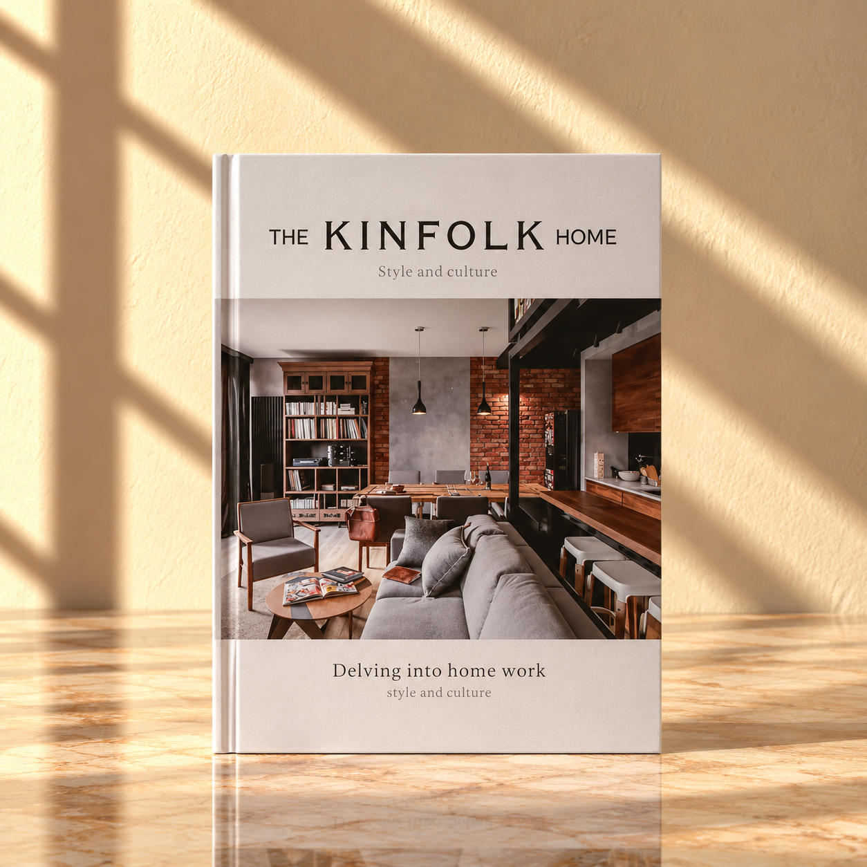 Dark Dining Interior Slim Decorative Book