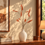 Artificial Rust Leaf Branch, Tall