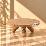 Blush Travertine Round Pedestal Riser