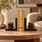 Crystal Cluster and Black Stone Bookends