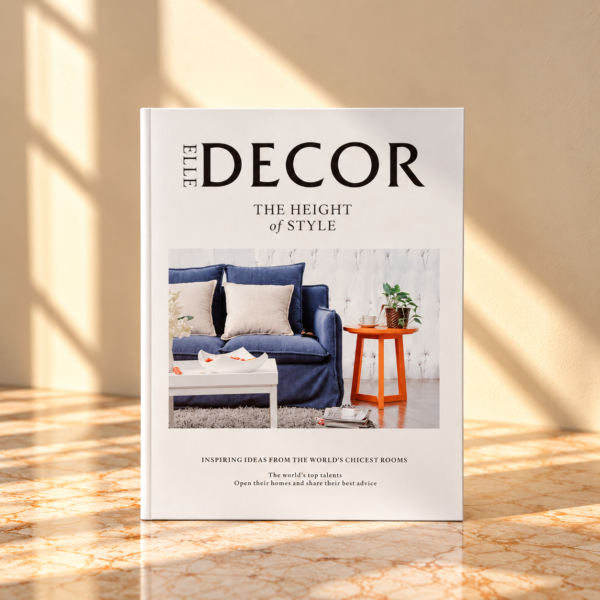 Blue Sofa Interior Slim Decorative Book