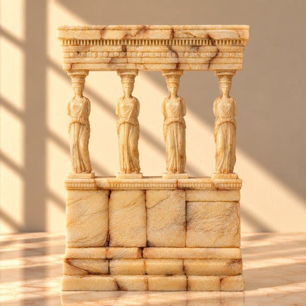 Caryatid Temple Facade Stone Resin Sculpture