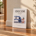 Blue Sofa Interior Slim Decorative Book