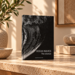 Ocean Wave Black Decorative Book