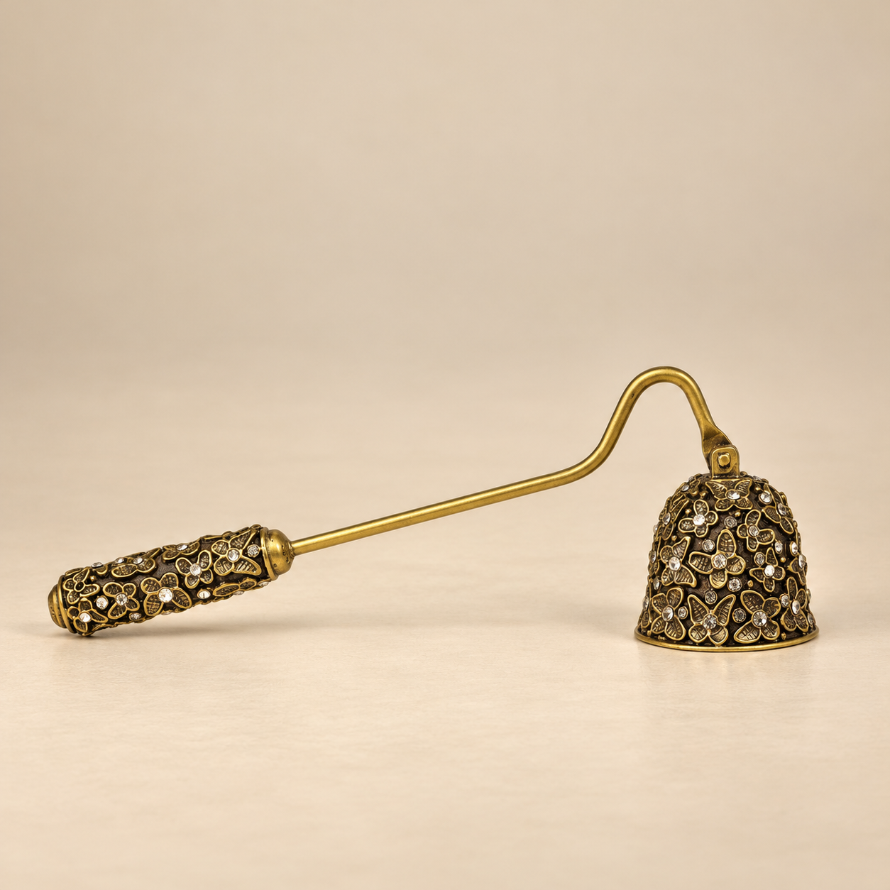 Leaf Bell Brass Candle Snuffer