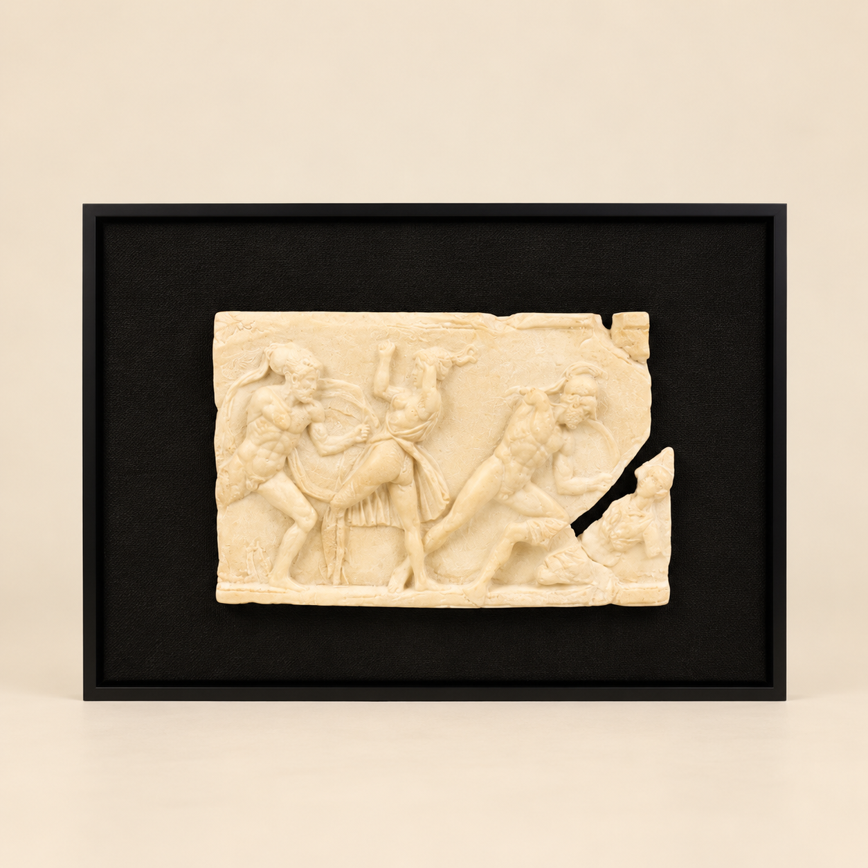 Framed Multi-Figure Classical Relief Wall Art