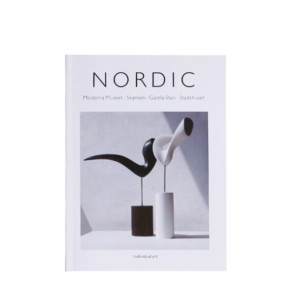 Nordic Sculpture Black and White Decorative Book