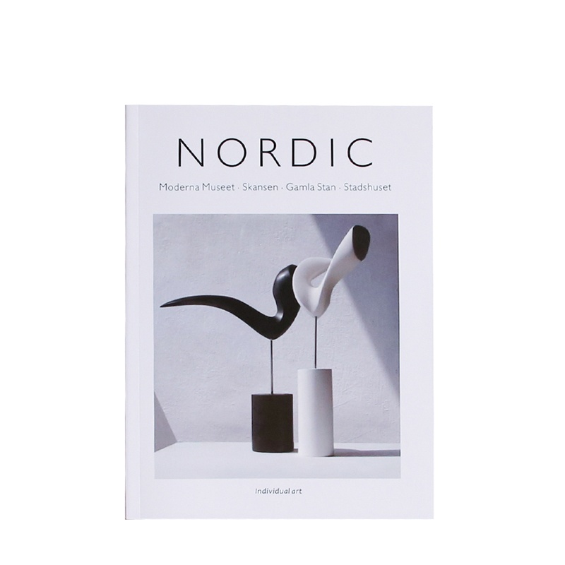 Nordic Sculpture Black and White Decorative Book