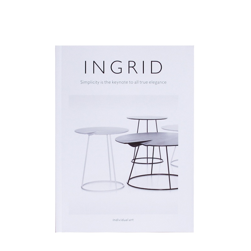White Side Table Sketch Slim Decorative Book