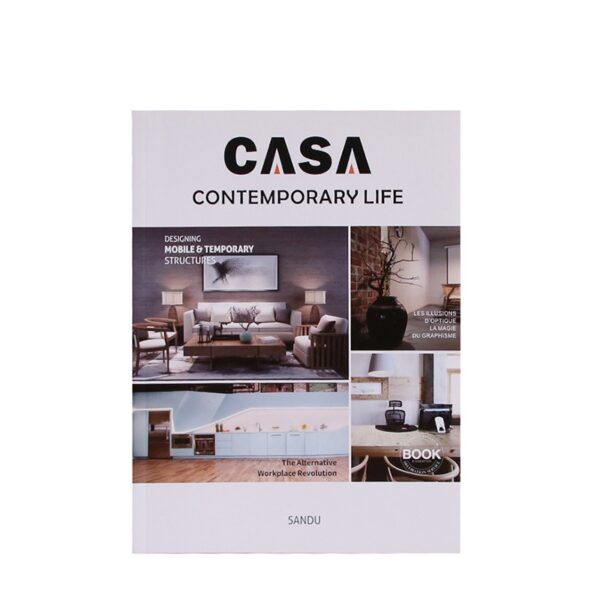 White Interior Collage Slim Decorative Book