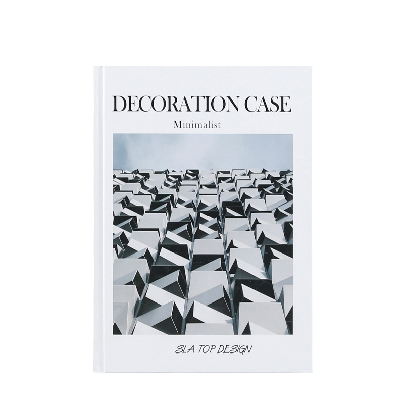 Monochrome Geometric Facade Decorative Book