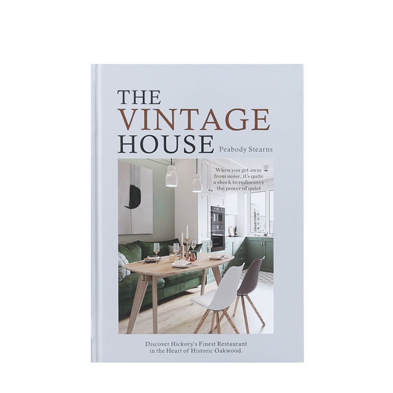 Vintage House Interior Hardcover Decorative Book