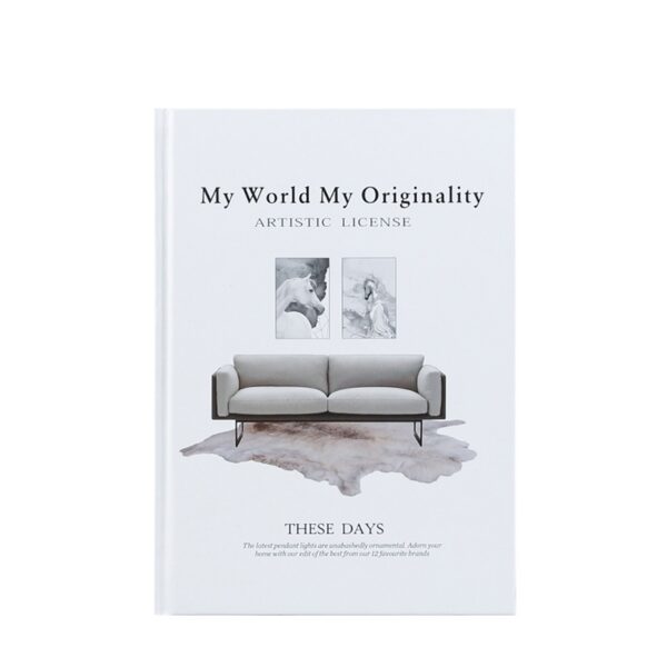 White Sofa Sketch Hardcover Decorative Book