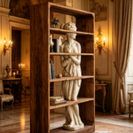 Venus Statue Reclaimed Wood Bookshelf