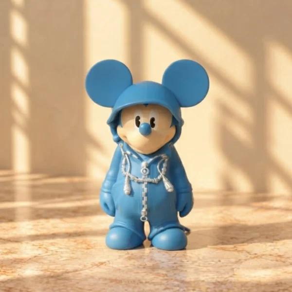 Blue Hooded Mouse-Ear Art Toy Figure