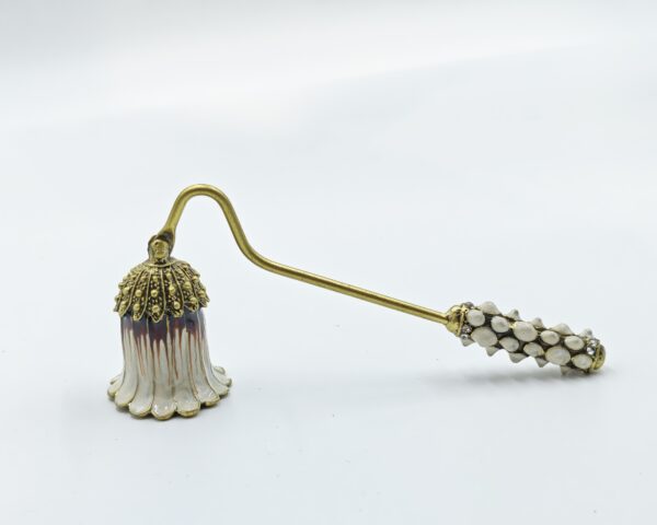 Ivory Flower Bell Brass Candle Snuffer