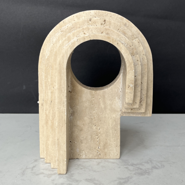 Travertine Keyhole Arch Sculpture