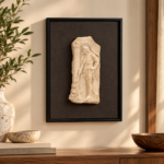 Framed Classical Figure and Column Relief Wall Art