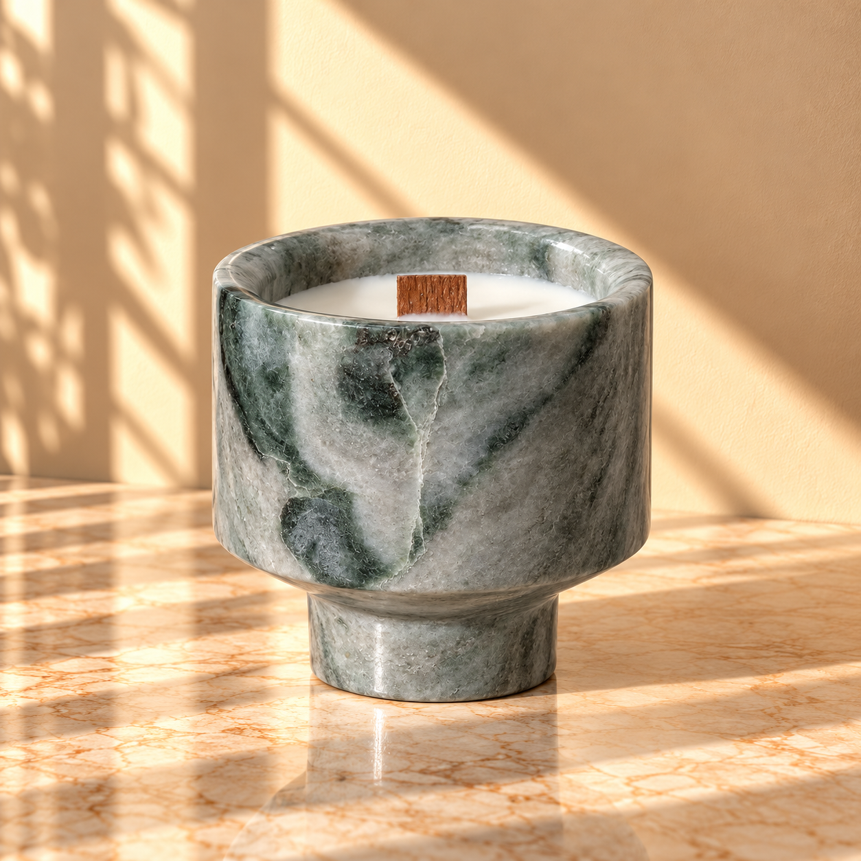 Blue-Grey Natural Stone Scented Candle