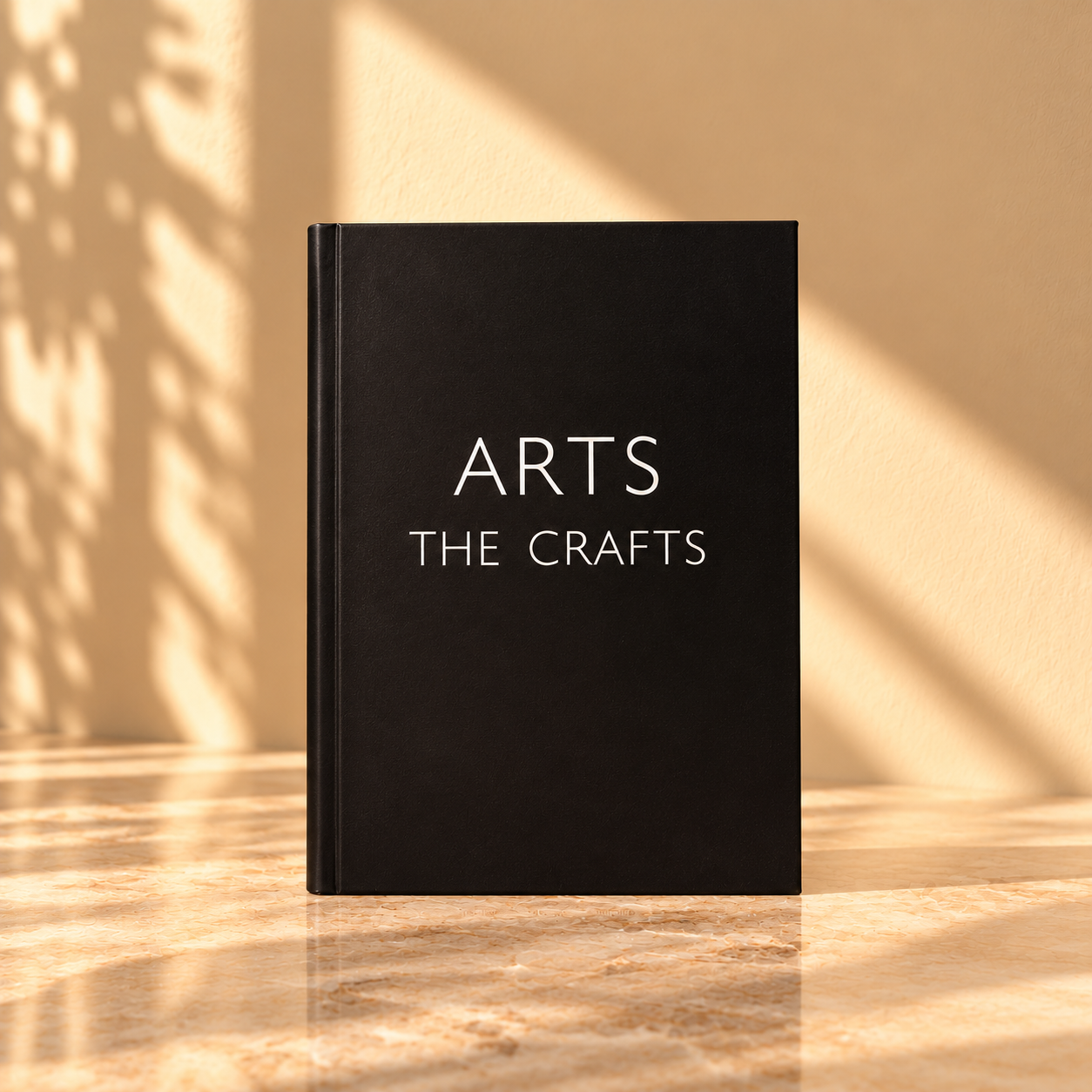 Black Arts and Crafts Plant Fibre Compact Decorative Book