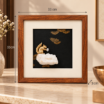 Framed Gold-Tone Copper Squirrel and Crystal Wall Art, Companion Design