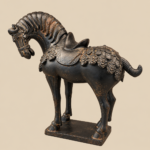 Tang Dynasty Style Black Horse Statue