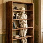 Venus Statue Reclaimed Wood Bookshelf