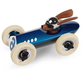 Retro Race Car Model with Bunny Driver