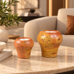 Rust Red Natural Stone Scented Candle