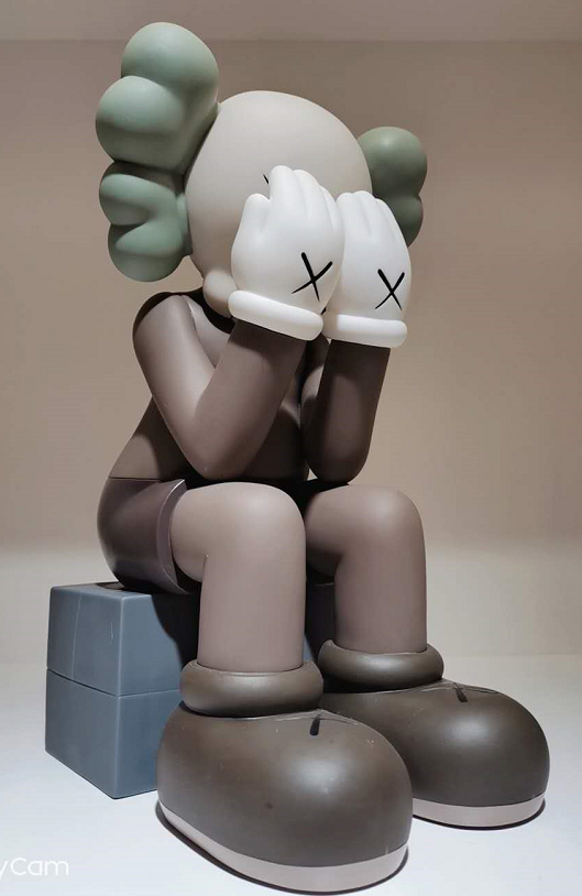 Seated Grey Companion Art Toy Figure