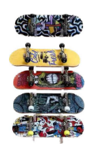 Mini Skateboard Deck Stack Display Figure