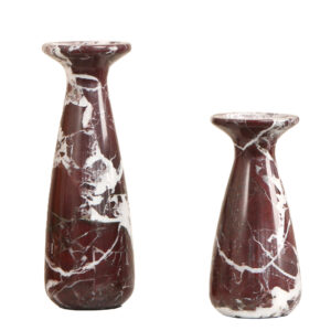 Burgundy Marble Candle Holder
