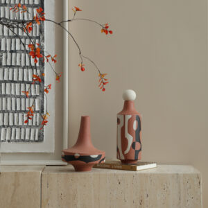 Terracotta Painted Ceramic Vase