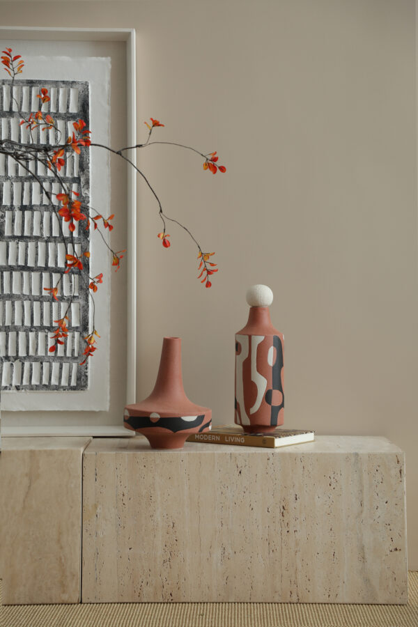 Terracotta Painted Ceramic Vase