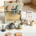 Wooden Espresso Machine Decorative Model