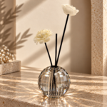 Blue-Grey Crystal Glass Four-Piece Bathroom Set