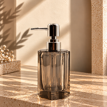 Blue-Grey Crystal Glass Four-Piece Bathroom Set