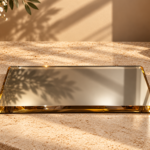 Amber Crystal Glass Four-Piece Bathroom Set