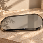 Blue-Grey Crystal Glass Four-Piece Bathroom Set
