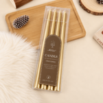 Gold Taper Candles Set