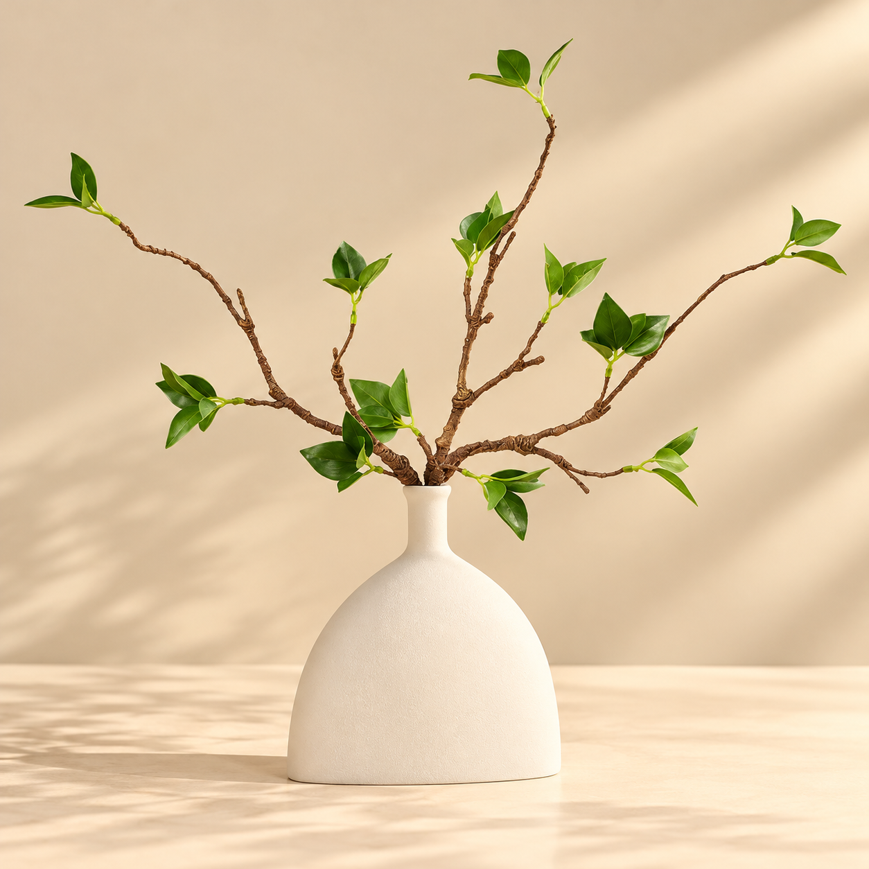 Artificial Green Leaf Branch