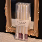 Pearl Ivory Taper Candles Set
