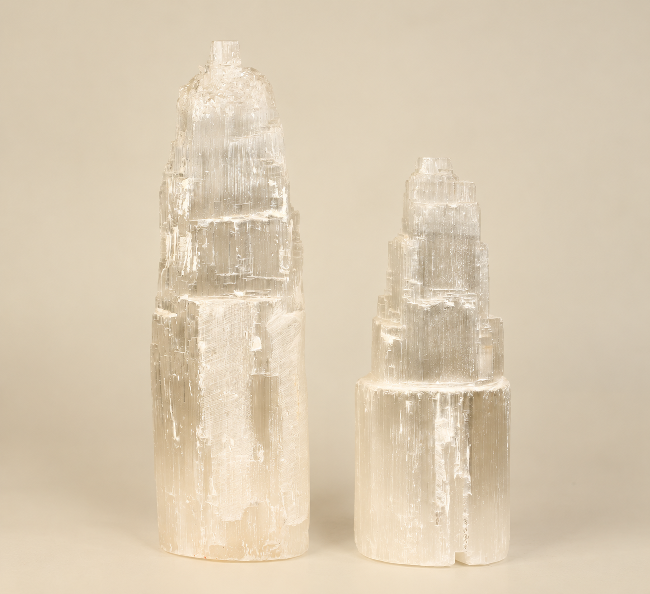 Selenite Crystal Tower Candle Holder