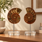 Natural Ammonite Fossil on Acrylic Stand